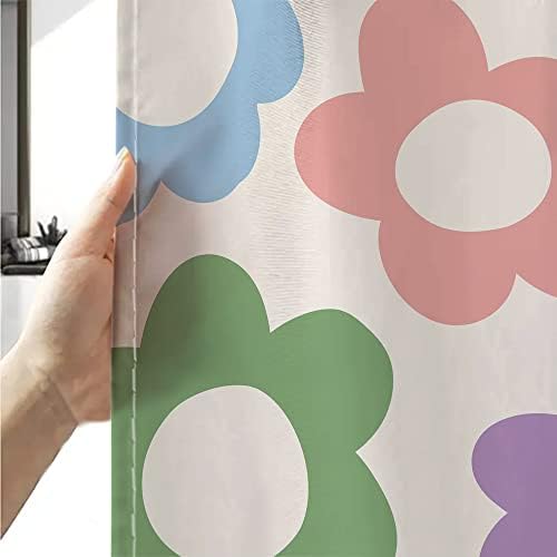 Sanzugh Pastel Flower 70s Boho Bath curtain