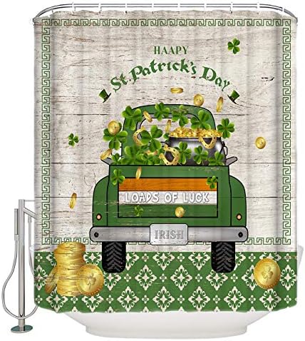TocaHome Waterproof Shower Curtain with St Patricks Day Design - 54x78 inch
