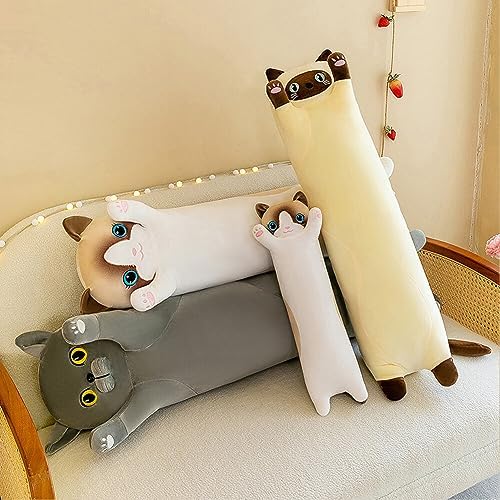Long Cat Plush Pillow 275-inch for Relaxation and Reading