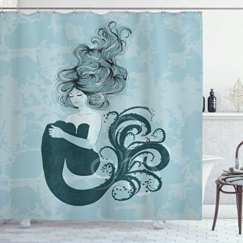 Fun Ambesonne Mermaid Shower Curtain Perfect for Relaxing in the Bathroom