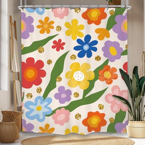 Colorful Groovy Retro Bath Set