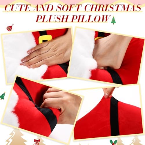 Huwena Christmas Santa Plush Pillow Soft Cuddly for Relaxation
