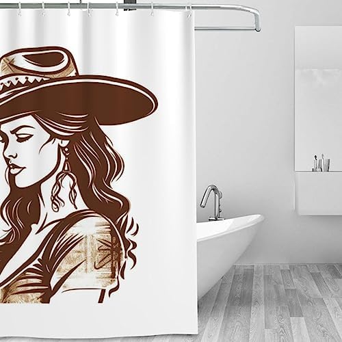 Cowboy Girl Shower Curtain Set
