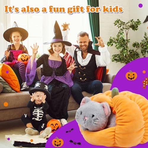 Funny Halloween Cat Pumpkin Playset