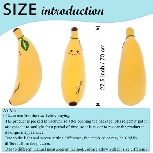 Cute Banana Plush Pillow Stuffed Animal for Kids