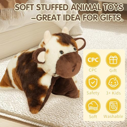 15 Cute Cow Plush Pillow - Multi-Purpose