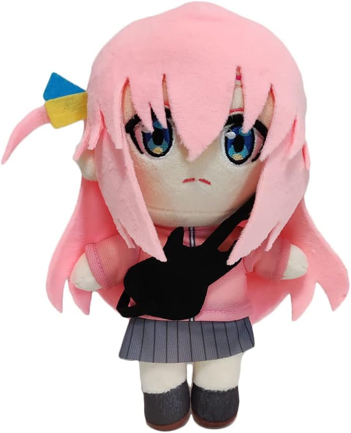 JCvCX Pink Hair Guitar Girl Plush Pillow