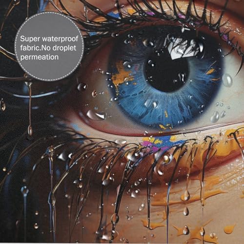Stylish Blue Eye Shower Curtain