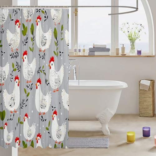 Chic Fun 72x72 Farm Animal Bath Curtain Set