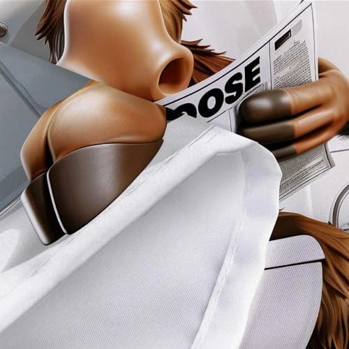 JAWO Funny Moose Bring Some Cheery Laughter to Your Bathroom