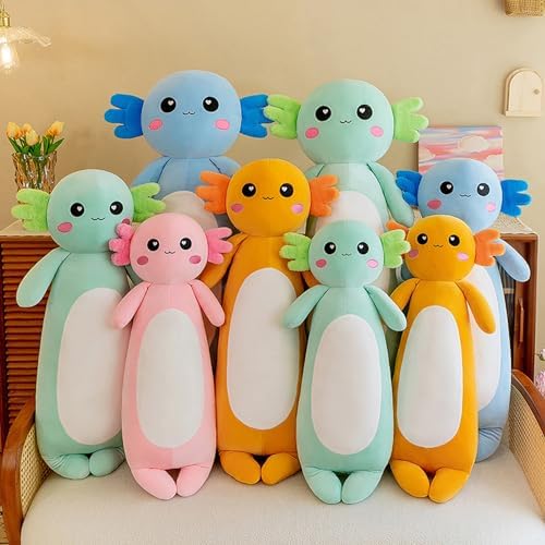 Long Axolotl Plush Pillow - Blue