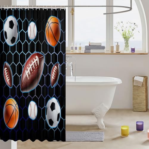 72-in-1 Sports Ball Bath Curtain