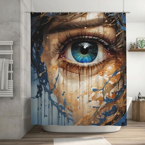 Perfect Blue Eye Shower Curtain for Your Bathroom