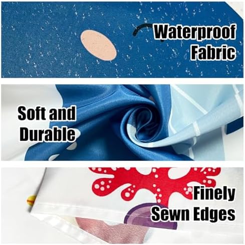 Kids Bathroom Ocean Shower Curtain Set