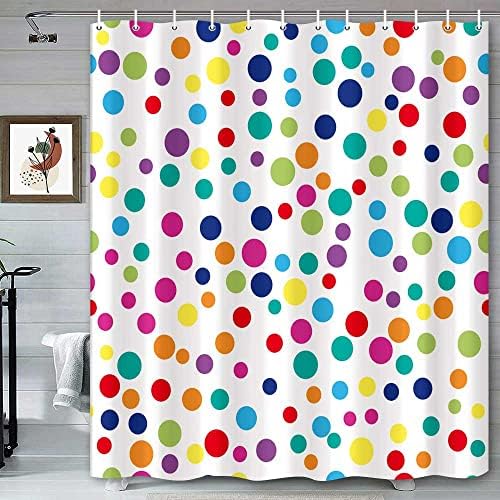 Kids Rainbow Shower Curtain Set with Hooks