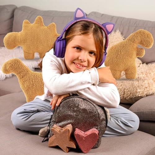Psqueeze Dino nugget plush pillow set funny birthday gift for kids