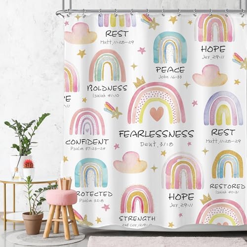 Ufeela Kids Wall Hanging with Bible Verses Rainbow