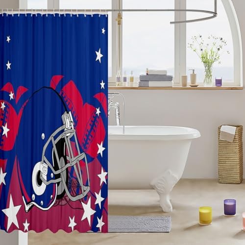 Erosebirdal American Football Bath Curtain Set