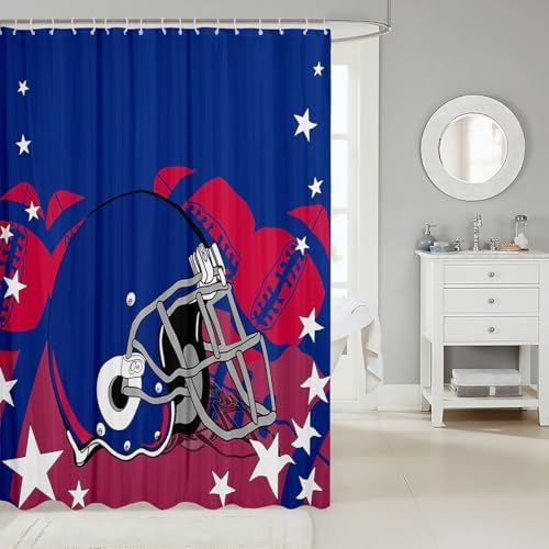 Erosebirdal American Football Bath Curtain Set