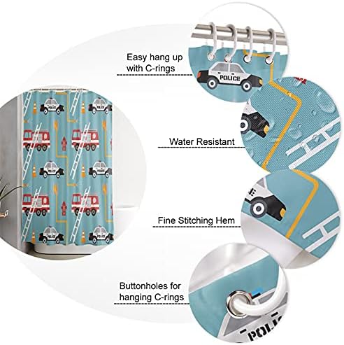 Sunteeny 72 Inch Waterproof Shower Curtain with Hooks