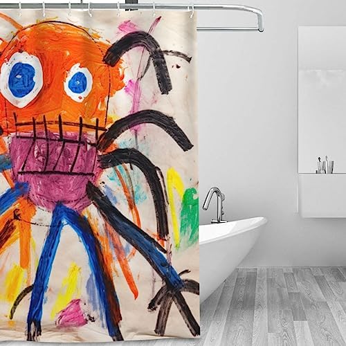 Over the Rainbow Crayon Octopus Bathroom Curtain Set