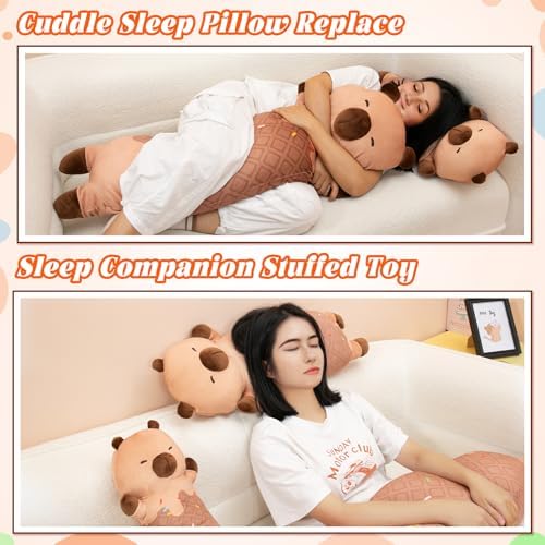 Adorable Fluffy Plush Pillow - Capybara Design