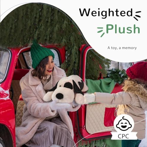Weighted Plush Dog Pillow Toy