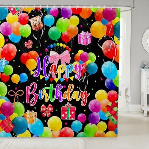Feelyou 72x72 Bow Pattern Bath Curtain for Kids