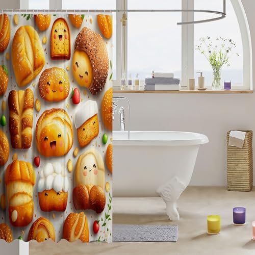 Bread Shower Curtain by Castle Fairy
