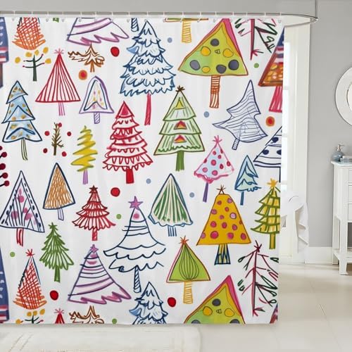 Merry Christmas Castle Fairy - 72 Xmas Shower Curtain Set