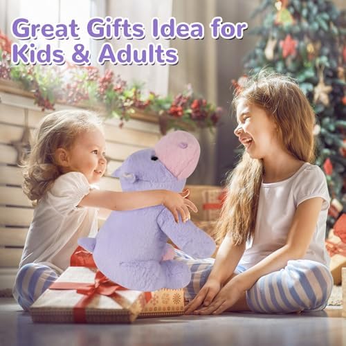 Meowtastic Hippo Weighted Plush Toy - 28 Inch 5 Pounds Comfort Pillow