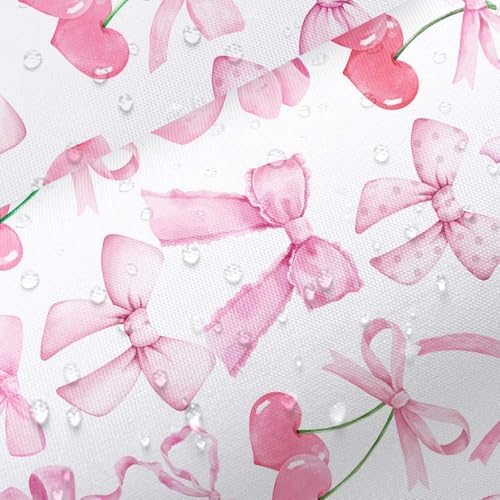 JAWO Cute Pink Bow Shower Curtain