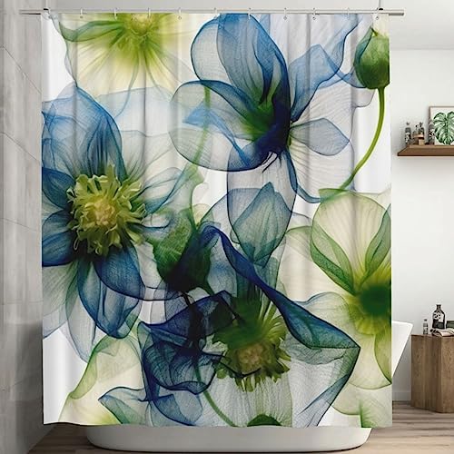 Abstract Blue Green Floral - Modern Minimalist