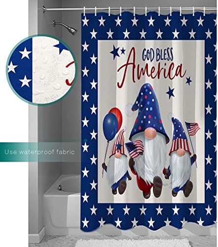 72x72 inches Gnome Star Waterproof Shower Curtain-machine WashablePara Mood Bath Room