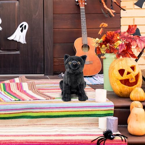 YZXZM Black Cat Plush Pillow 9 Inch Realistic Cute Stuffed Animal