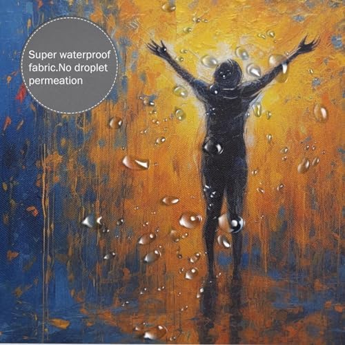 T moda ndsy Oil Painting Abstract Shower Curtain Set