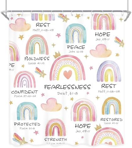 Ufeela Kids Wall Hanging with Bible Verses Rainbow