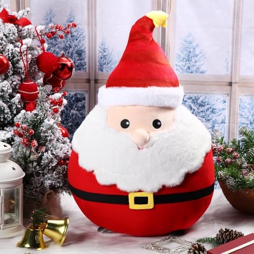 Huwena Christmas Santa Plush Pillow Soft Cuddly for Relaxation