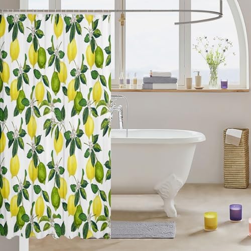 Bright and Cheery Lemon Tree Bath Curtain for Kids