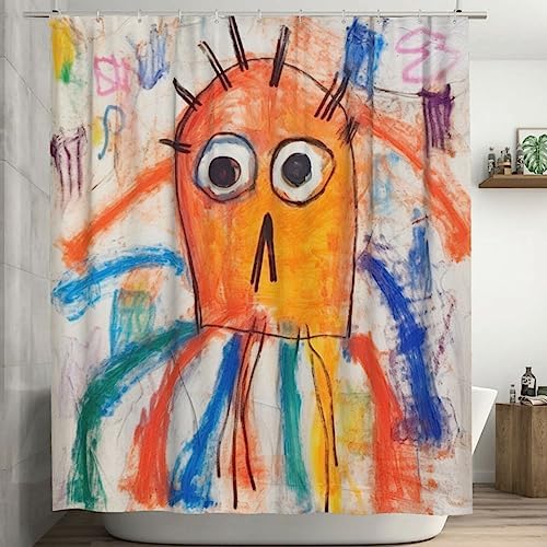 Abstract Octopus Shower Curtain Set for Bathrooms