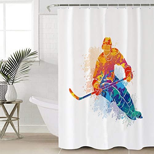 78 Watercolor Eco-Friendly Shower Curtain with Hooks