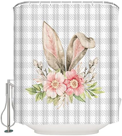 Waterproof Funny Rabbit Shower Curtain for Bathroom