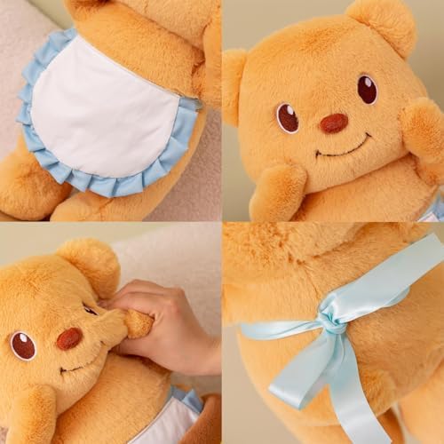 Plush Bear Pillow with Honey Bar Bear Stuffed Animal