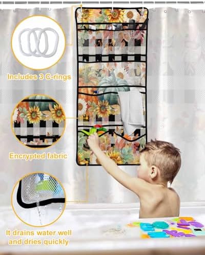 Fashionable Water-resistant Mesh Shower Curtain Set