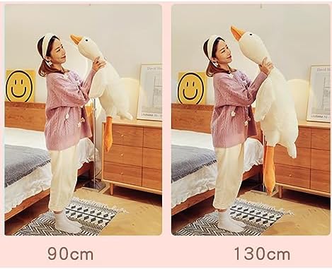 Bacmaze White Goose Plush Pillow 20 Inch Cute Toy Stuffed Animal