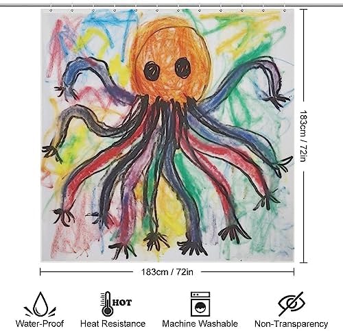 Octopus Shower Curtain - Modern Minimalist Bathroom Design