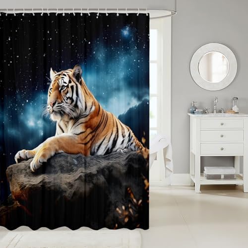 Tiger Wildlife Couple 72x72-inch Shower curtain set for kids