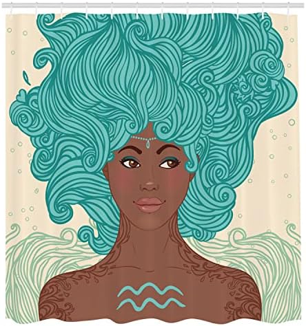 Ambesonne Zodiac Aquarius shower curtain