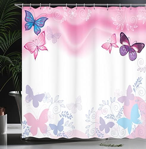 Ambesonne Cartoon Shower Curtain Set