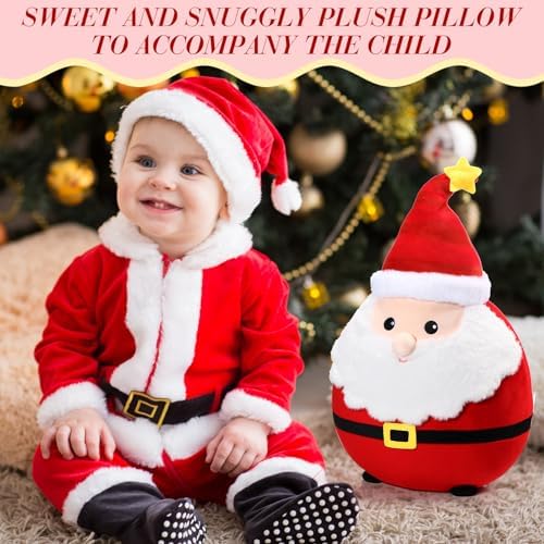 Huwena Christmas Santa Plush Pillow Soft Cuddly for Relaxation